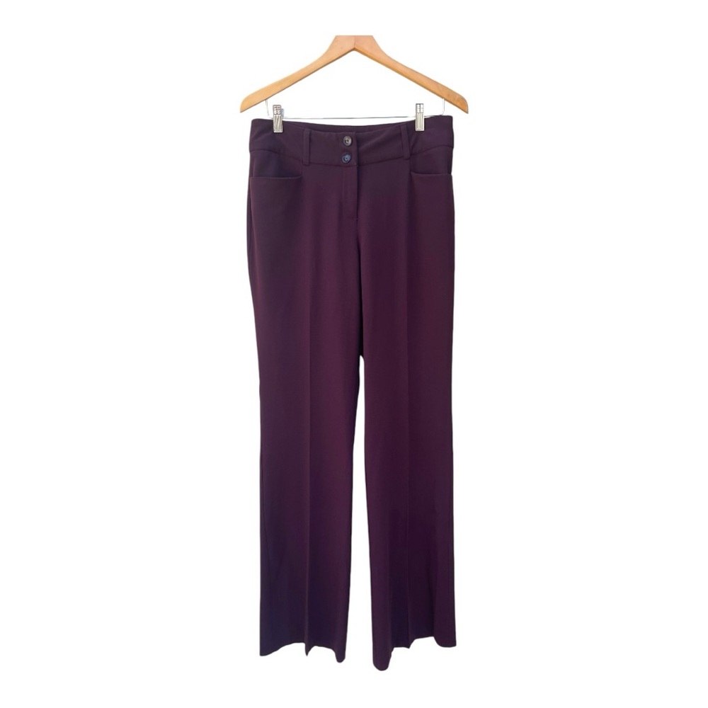 Alfani Women's Deep Plum Menswear Trouser Pants Sz 6